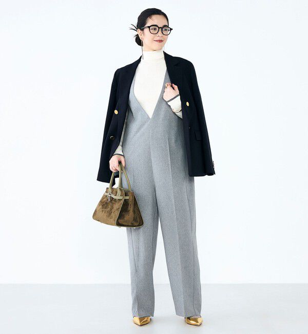 NOLLEY'S「ウォッシャブルVネックサロペット」|オールインワン|