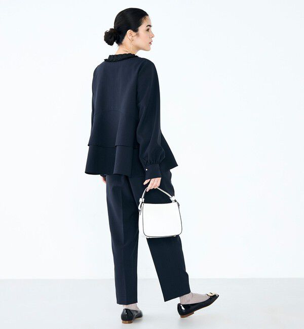 NOLLEY'S「《セットアップ対応》ウォッシャブル衿プリーツペプラムブラウス」|シャツ・ブラウス|