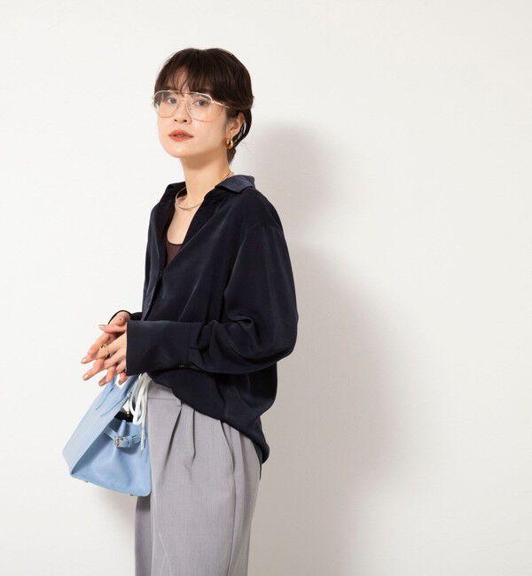 NOLLEY'S sophi「ウォッシャブルスエードサテンシャツ」|シャツ・ブラウス|