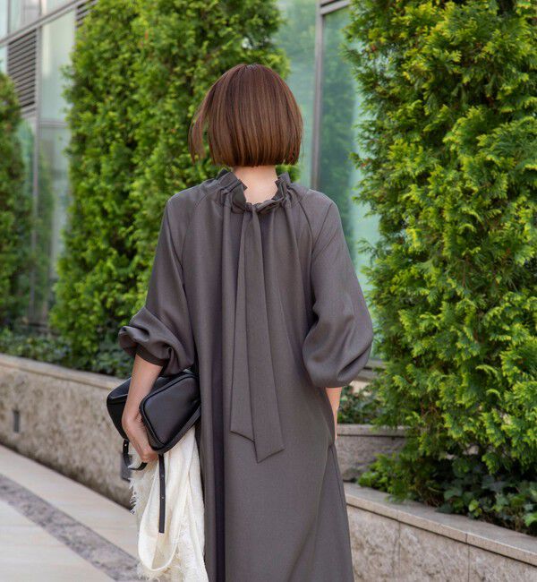 NOLLEY'S「ウォッシャブル2WAYリボンギャザーワンピース」|ワンピース|