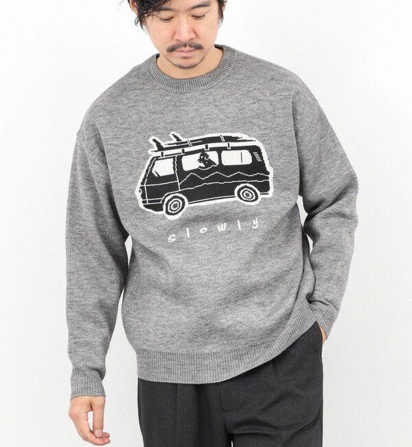 NOLLEY'S goodman「【STONEWOLD】WAGON ウォッシャブル CN 25AW」|ニット・セーター|ライトグレー