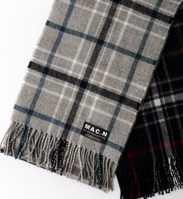 NOLLEY'S goodman「【MAC.N/マックエヌ】Lambswool Canisbay Scarf 25」|ストール|グレー系1