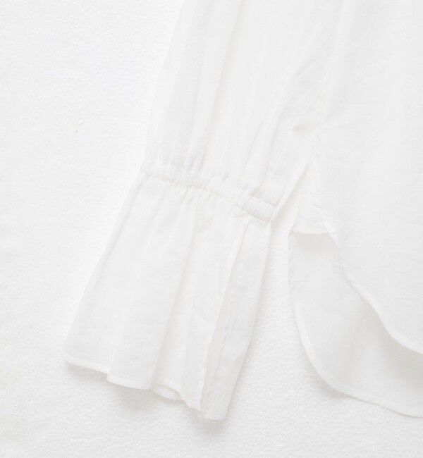 NOLLEY'S「ウォッシャブルシアーコットンフリル襟ブラウス」|シャツ・ブラウス|