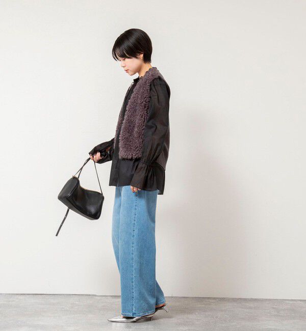 NOLLEY'S「ウォッシャブルシアーコットンフリル襟ブラウス」|シャツ・ブラウス|