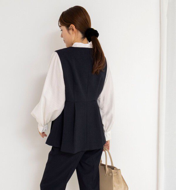 NOLLEY'S「《セットアップ対応》ウォッシャブルサージストレッチジレ」|ベスト・ジレ|