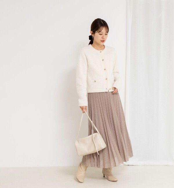 NOLLEY'S「ウォッシャブルラメカットドビープリーツスカート」|スカート|