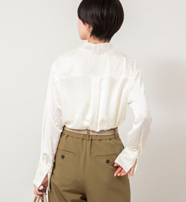 NOLLEY'S sophi「ウォッシャブルサテンドビーボウタイブラウス」|シャツ・ブラウス|