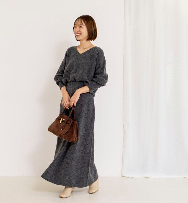 NOLLEY'S sophi「《手洗い可能》アルパカ混ロングスカート」|フレア|