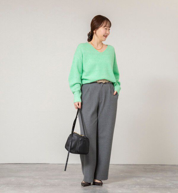 NOLLEY'S sophi「《手洗い可能》アルパカ混Vネックプルオーバー」|ニット・セーター|