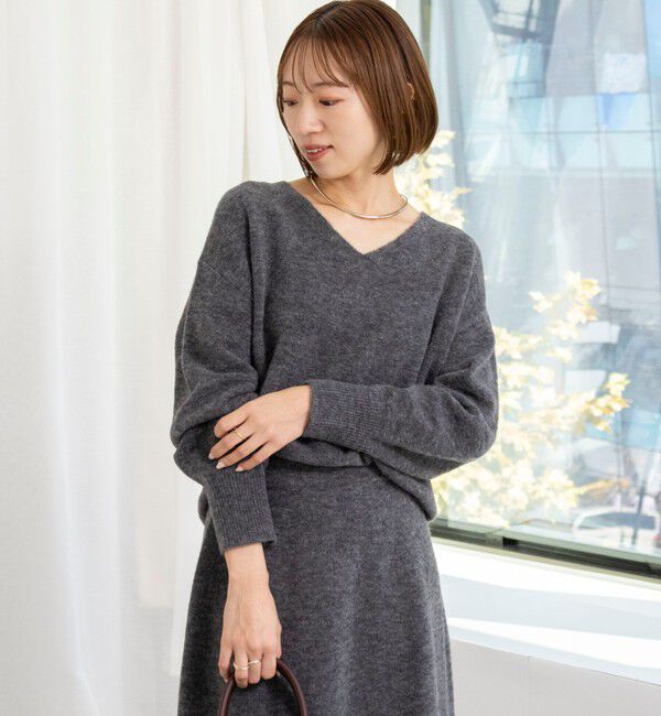 NOLLEY'S sophi「《手洗い可能》アルパカ混Vネックプルオーバー」|ニット・セーター|