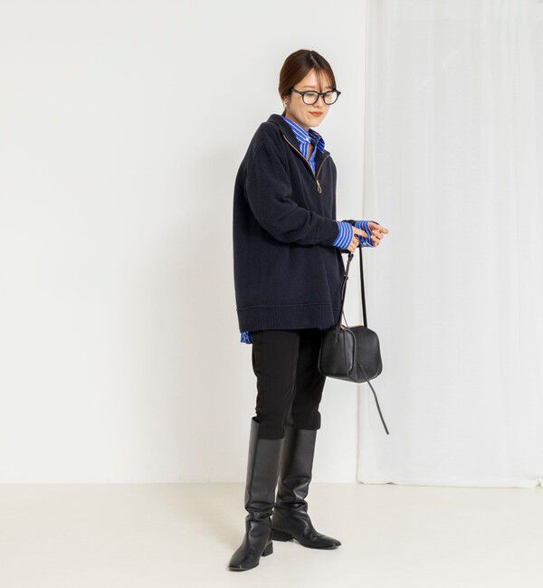 Rie Miller「《手洗い可能》ハーフZIPプルオーバー」|ニット・セーター|