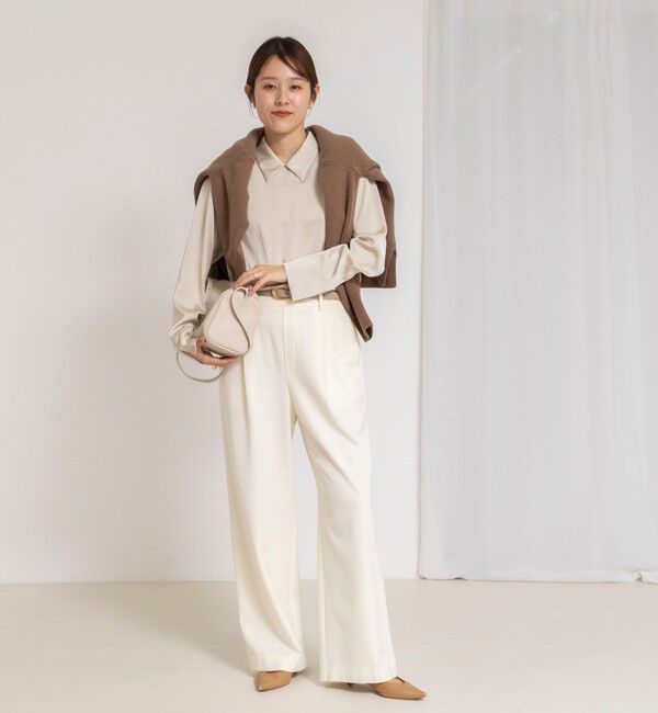 NOLLEY'S「ウォッシャブルNEWオトナサテン襟付きブラウス」|シャツ・ブラウス|