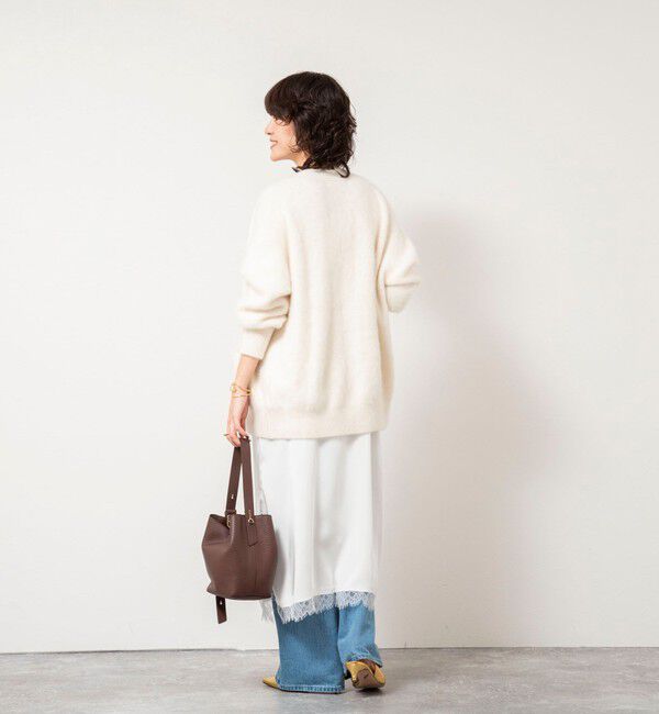 NOLLEY'S sophi「ウォッシャブルトリミングレースサテンキャミワンピース」|ワンピース|