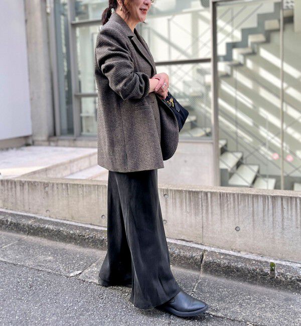 NOLLEY'S「ウォッシャブルフィブリルサテンバイヤススカート」|フレア|