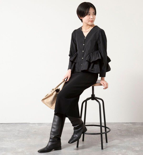 NOLLEY'S sophi「ウォッシャブルマイクロタフタティアードブラウス」|シャツ・ブラウス|