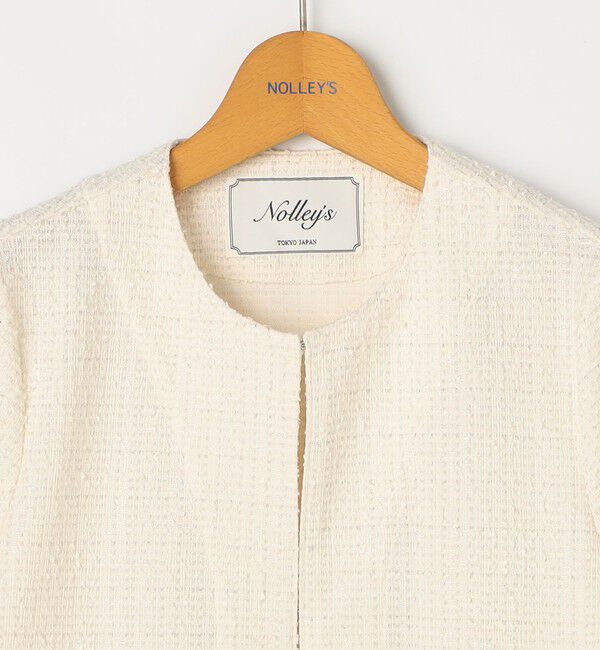 NOLLEY'S「ウォッシャブルツィーディージャージジャケット」|ノーカラージャケット|