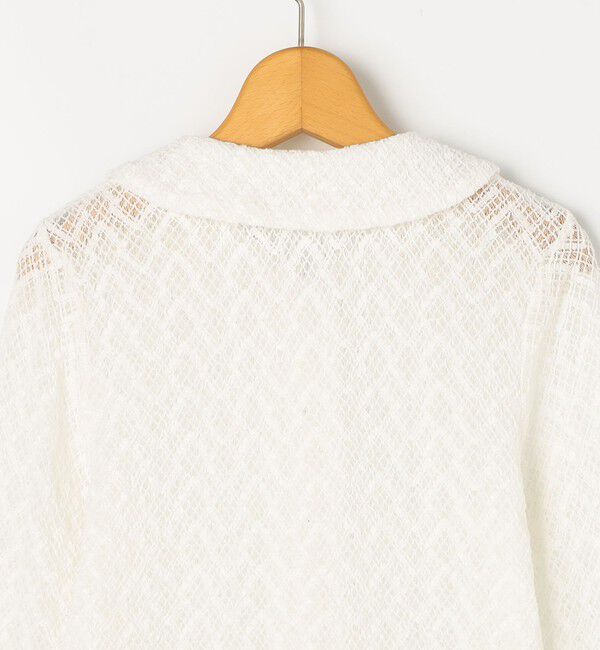 NOLLEY'S「ウォッシャブル襟付きレースカーディガン」|カーディガン|
