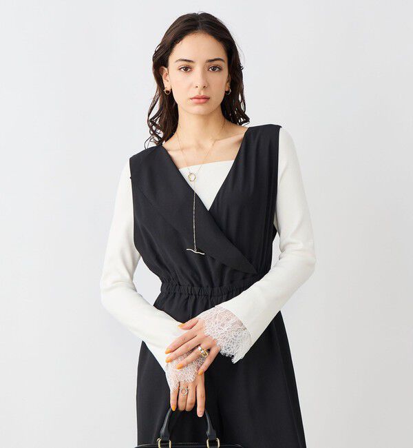 NOLLEY'S sophi「ウォッシャブルバックサテンサロペット」|オールインワン|