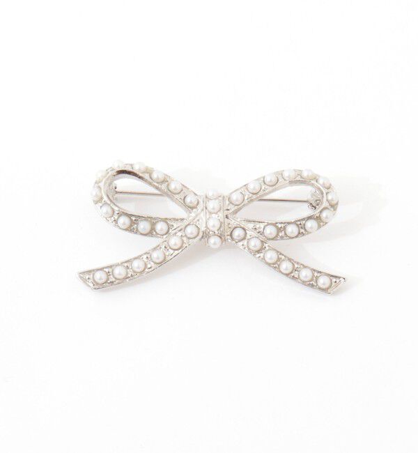 NOLLEY'S「【NOLLEYS goods】リボンパールブローチ」|ブローチ・コサージュ|