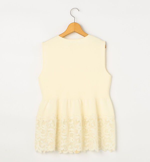 NOLLEY'S「《手洗い可能》レース付きペプラムベスト」|ベスト・ジレ|