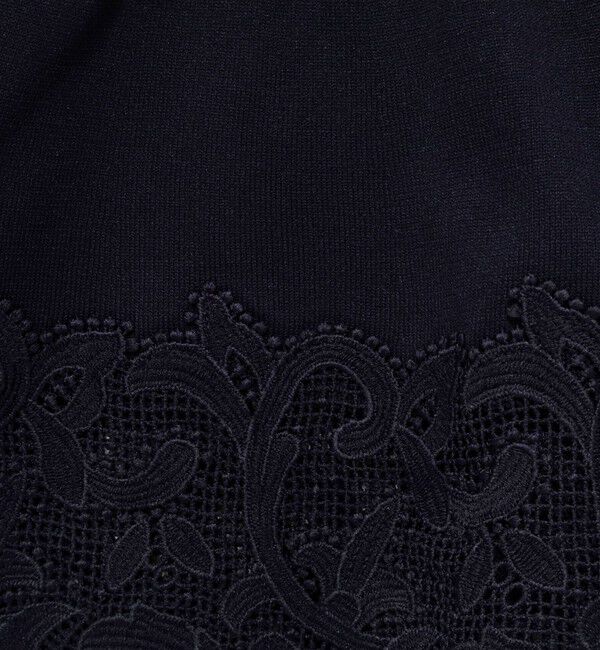 NOLLEY'S「《手洗い可能》レース付きペプラムベスト」|ベスト・ジレ|