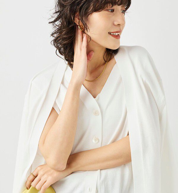 NOLLEY'S「《手洗い可能》ベストドッキングVネックカーディガン」|カーディガン|