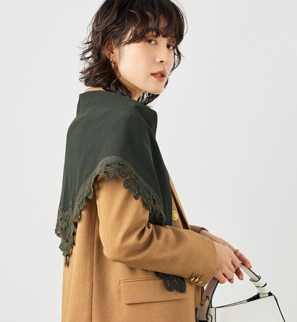 NOLLEY'S「《手洗い可能》バテンレース三角ストール」|ストール|