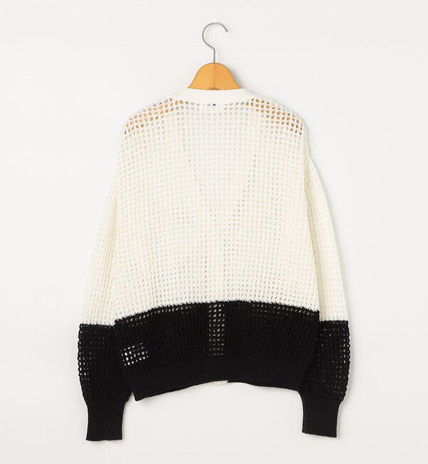 NOLLEY'S「《手洗い可能》テープメッシュ編Vネックカーディガン」|カーディガン|