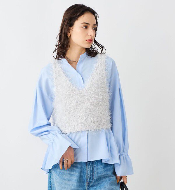 NOLLEY'S sophi「《手洗い可能》ラメシャギー2WAYビスチェ」|ニット・セーター|