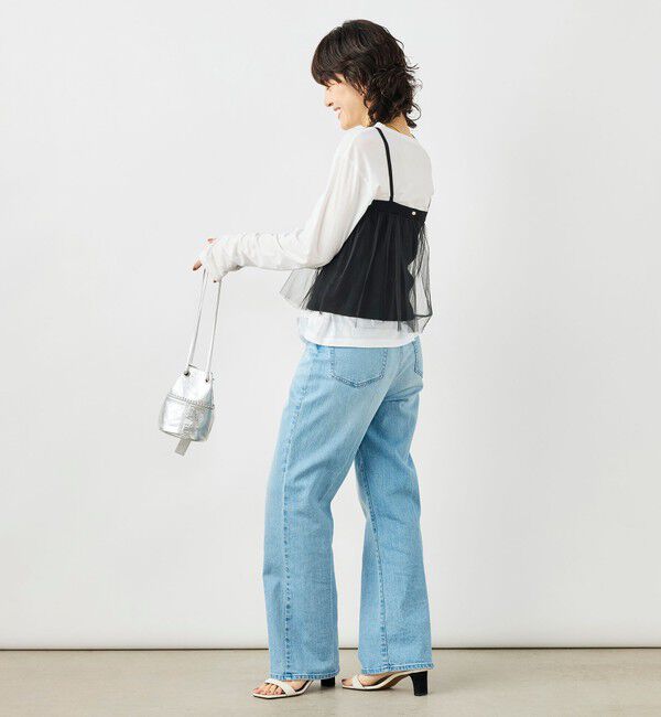 NOLLEY'S「《手洗い可能》チュールリブビスチェ」|キャミソール|