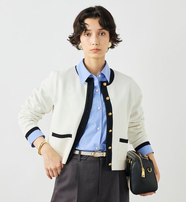 NOLLEY'S「《手洗い可能》ビオグレースミラノリブジャケット」|カーディガン|