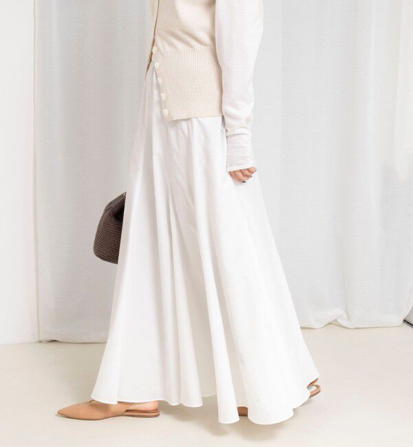 NOLLEY'S「【WEB＆一部店舗限定色アイテム】ウォッシャブルヴィンテージタフタマチ入りマキシスカート」|スカート|
