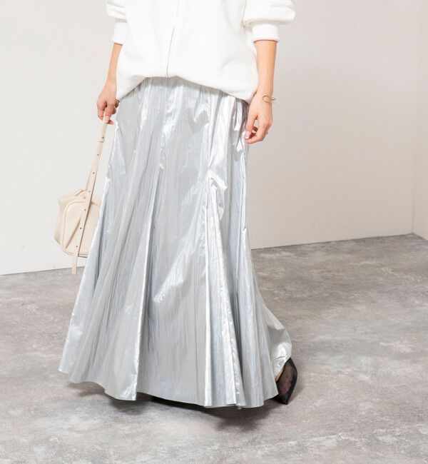 NOLLEY'S「45th limited editionウォッシャブルメタリックマチ入りマキシスカート」|スカート|