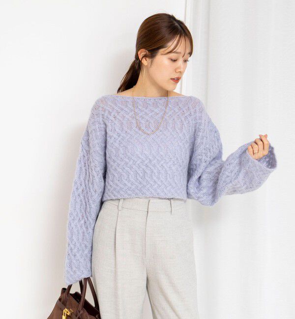 NOLLEY'S sophi「【WALANCE/ワランス】wool mohair cable cropped cardigan」|カーディガン|