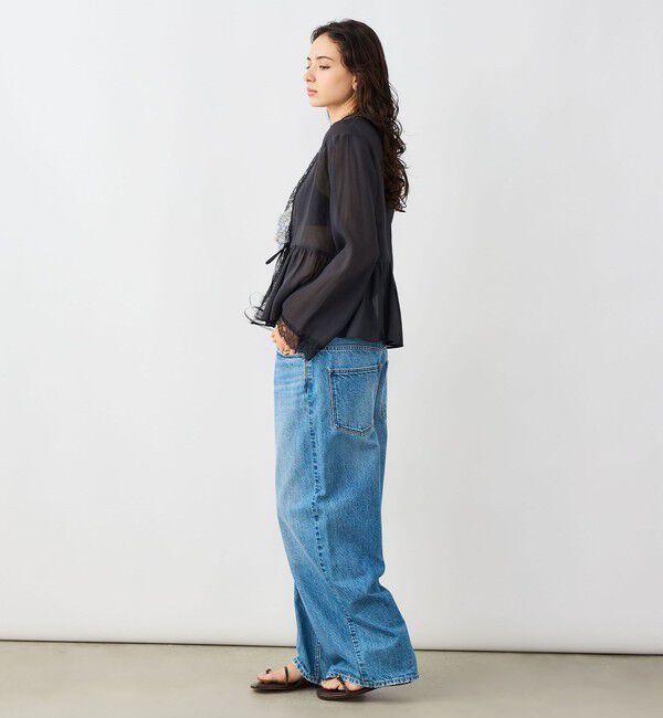 NOLLEY'S sophi「ウォッシャブルレーストリミングオーガンジーブラウス」|シャツ・ブラウス|