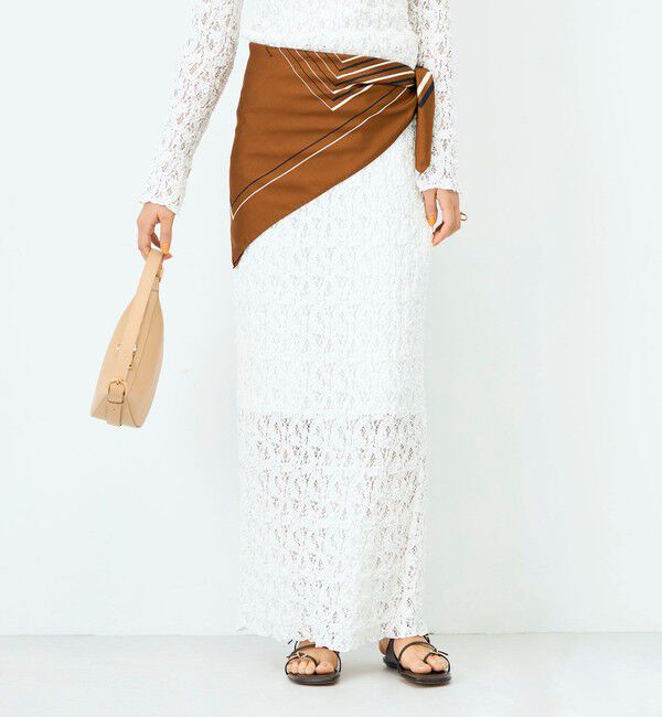 NOLLEY'S sophi「《セットアップ対応》ウォッシャブルストレッチレースタイトスカート」|タイト|