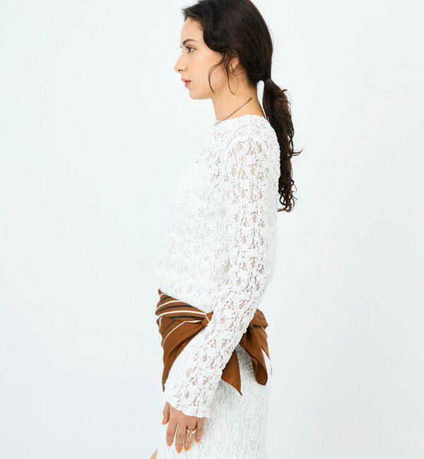 NOLLEY'S sophi「ウォッシャブルストレッチレース両前カーディガン」|カーディガン|