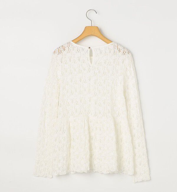 NOLLEY'S sophi「《セットアップ対応》ウォッシャブルストレッチレースペプラムプルオーバー」|シャツ・ブラウス|