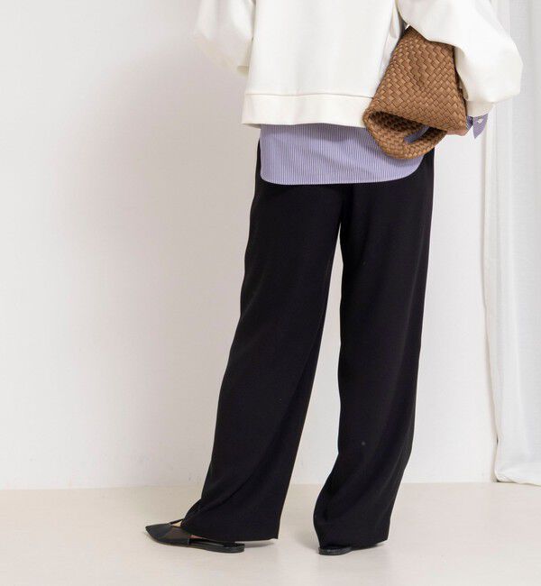 NOLLEY'S「《セットアップ対応》ウォッシャブルストレッチジョーゼットイージーワイドパンツ」|その他|