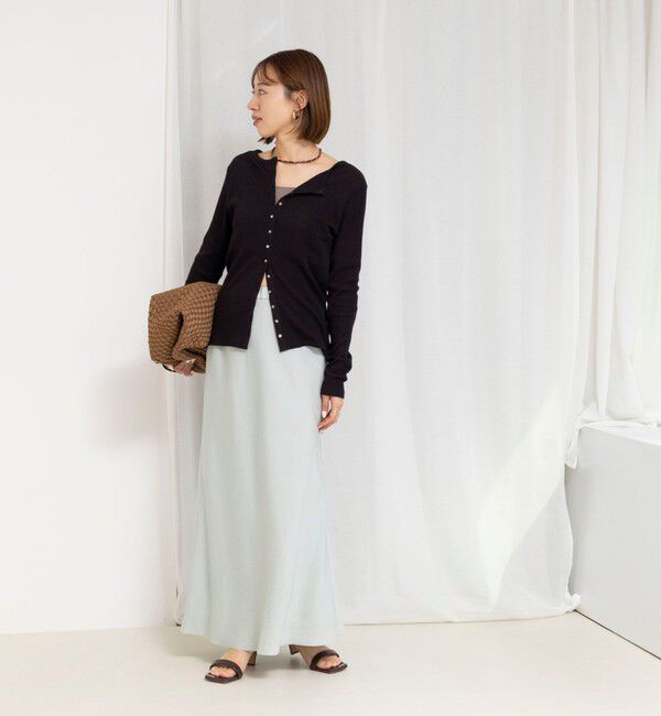 NOLLEY'S「ウォッシャブルナチュラルテレコ2WAYカーデ」|カーディガン|