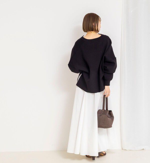 NOLLEY'S「《手洗い可能》《アンサンブル対応》スウェットライクニットプルオーバー」|ニット・セーター|