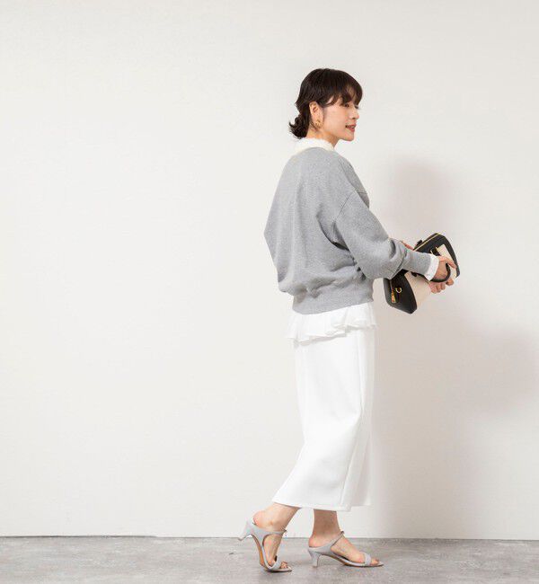 NOLLEY'S sophi「チュール襟付オーガンジーフレアシャツブラウス」|シャツ・ブラウス|