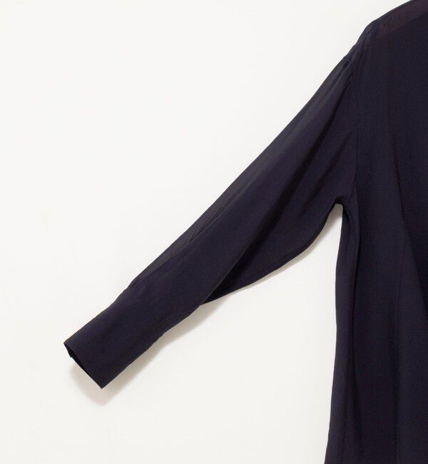 NOLLEY'S sophi「チュール襟付オーガンジーフレアシャツブラウス」|シャツ・ブラウス|