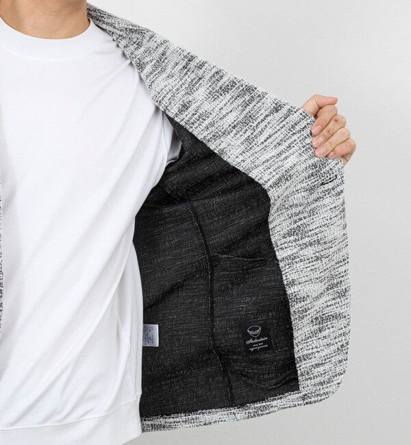 Stutostein「《ビジカジ対応》ツィードジャージーテーラーCD 26SS」|カーディガン|