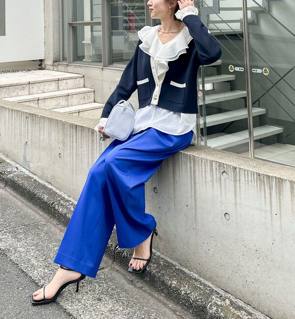 NOLLEY'S「ウォッシャブルラッフルカラーブラウス」|シャツ・ブラウス|