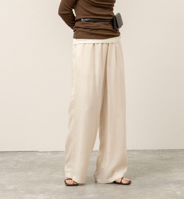 MAQWEL「《セットアップ対応》【MAQWEL/マクウェル】ウォッシャブルサテンパンツ」|その他|