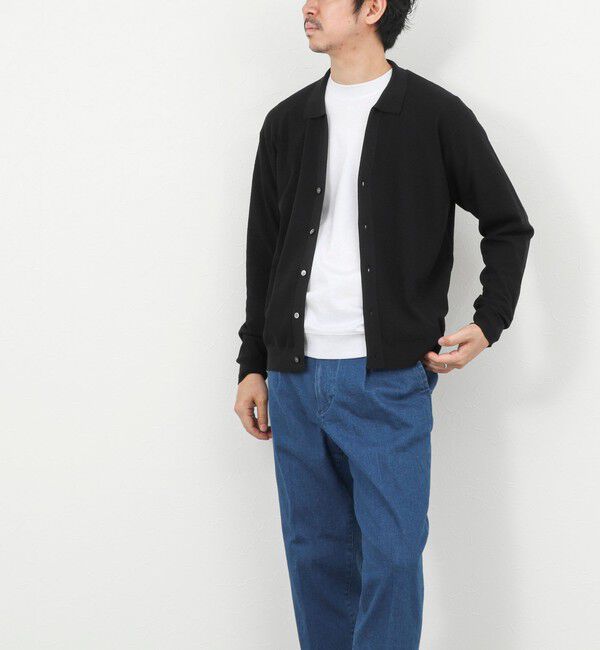 NOLLEY'S goodman「《SERIYA Cotton》吸湿カノコ襟付きカーディガン 26SS」|カーディガン|