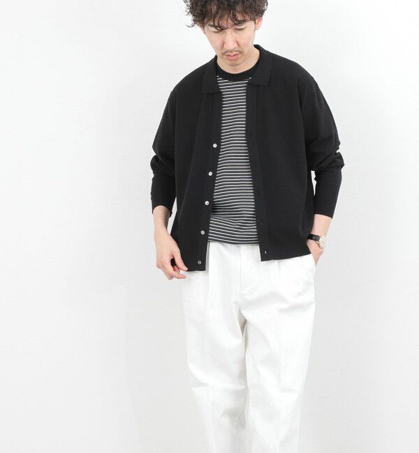 NOLLEY'S goodman「《SERIYA Cotton》吸湿カノコ襟付きカーディガン 26SS」|カーディガン|