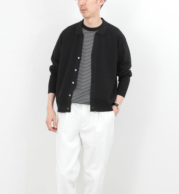 NOLLEY'S goodman「《SERIYA Cotton》吸湿カノコ襟付きカーディガン 26SS」|カーディガン|
