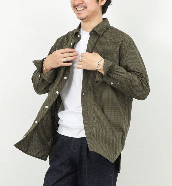 NOLLEY'S goodman「ダブルポケットオーバーシャツ 26SS」|シャツ・ブラウス|グリーン系その他